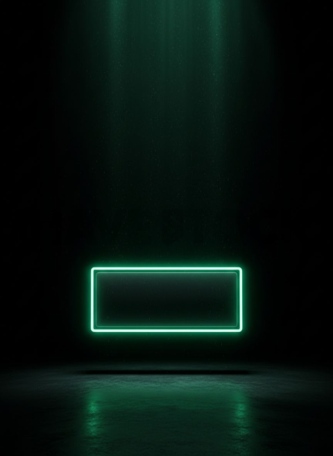 Neon Accent CTA Button Emerald Subtle Glow Dark CTA Button 2025 – 8K UI Element