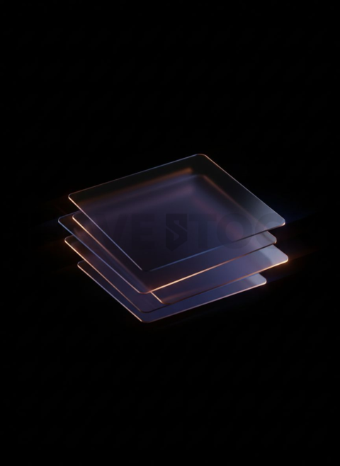 Blurred Glass Widget Amber Medium Glow Dark Glassmorphism Element 2025 – 8K