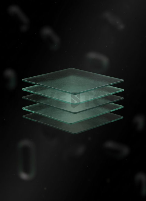 Blurred Glass Widget Emerald Subtle Glow Dark Glassmorphism Element 2025 – 8K