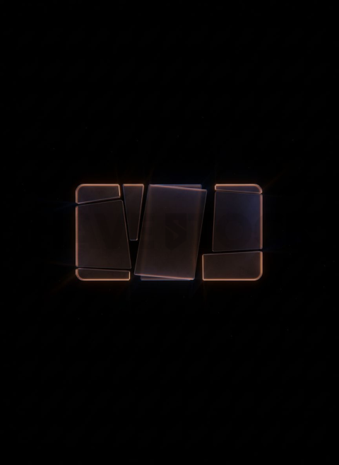 Glass Panel Divider Amber Subtle Glow Dark Glassmorphism Element 2025 – 8K