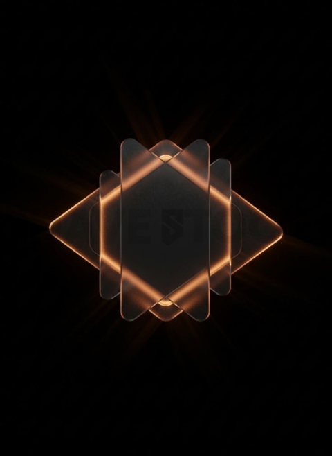 Glassmorphism Info Box Amber Medium Glow Dark Glassmorphism Element 2025 – 8K