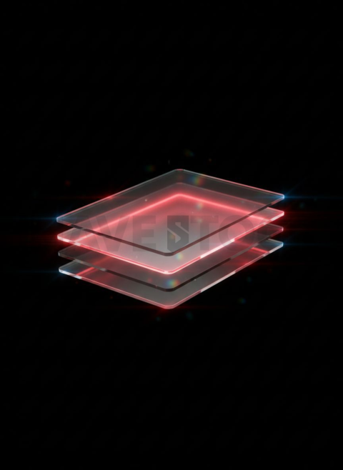 Glassmorphism Info Box Red Neon Medium Glow Dark Glassmorphism Element 2025 – 8K