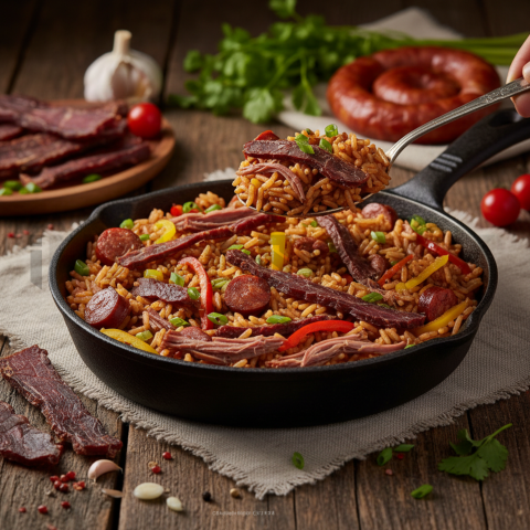 Arroz Carreteiro Rustic  Studio Softbox Three Quarter Angle(1)