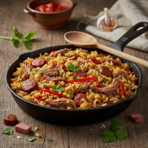 Arroz Carreteiro Rustic  Studio Softbox Three Quarter Angle(2)