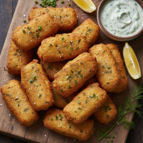Bolinho De Bacalhau Fritters  Overcast Daylight Overhead(1)