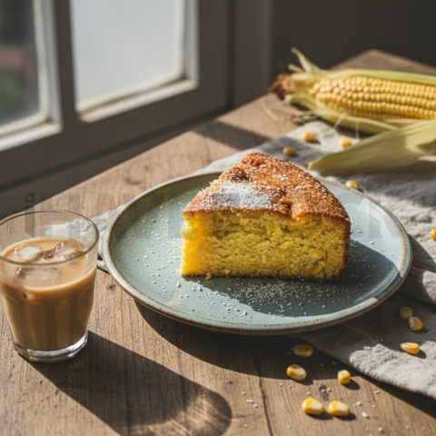 Bolo De Milho Slice  Diffused Morning Light Overhead(3)