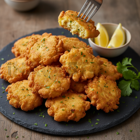 Bolinho De Bacalhau Fritters  Overcast Daylight Overhead(2)