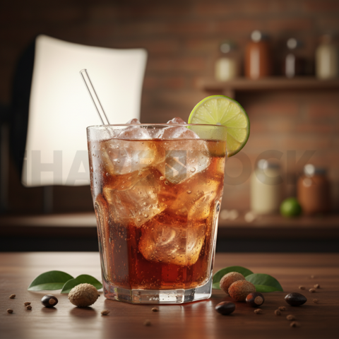 Guaraná Soda In Glass  Studio Softbox Three Quarter Angle
