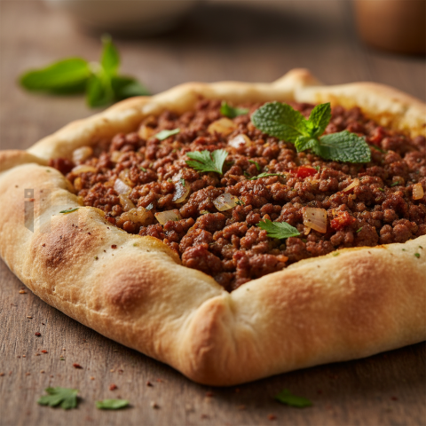 Esfirra Open Meat Pie  Studio Softbox Macro Detail