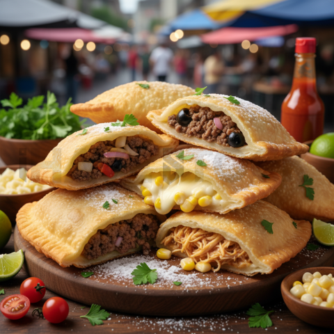 Pastel De Feira Assorted Fillings  Studio Softbox Macro Detail(1)