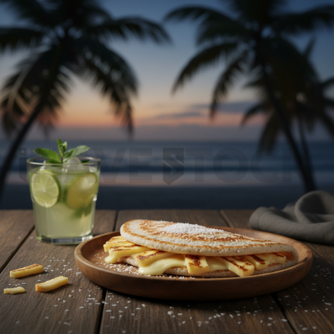 Tapioca With Queijo Coalho  Moody Twilight Three Quarter Angle