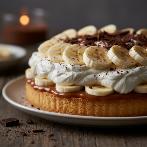 Banoffee Pie With Banana Slices