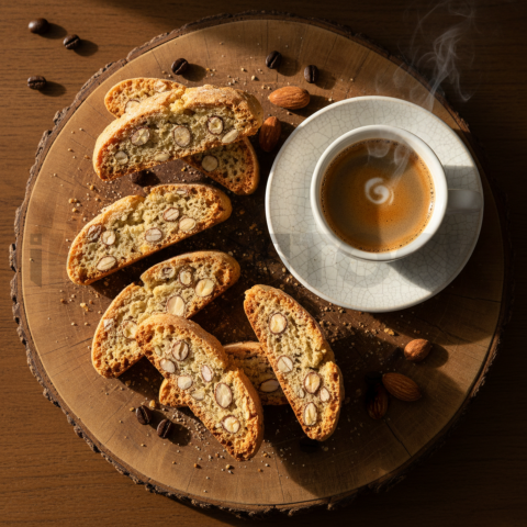 Almond Biscotti With Coffee