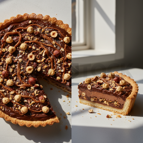 Hazelnut Praline Tart