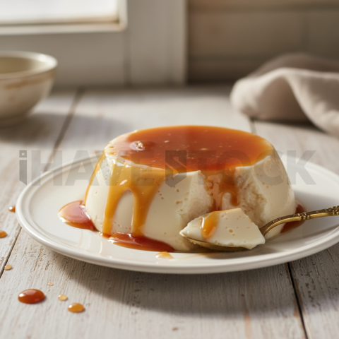 Milk Pudding With Caramel Sauce