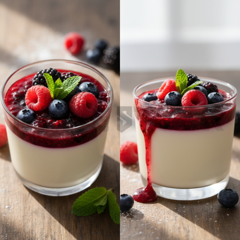 Panna Cotta With Berry Coulis