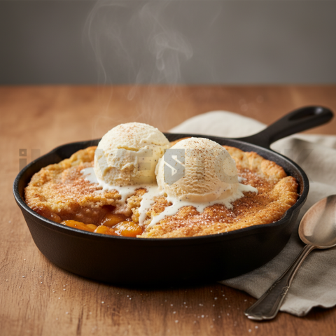 Peach Cobbler With Vanilla