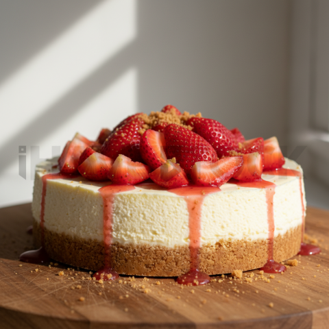 Strawberry Cheesecake With Graham Crust