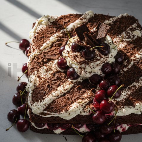 Black Forest Cake Dessert  Diffused Morning Light Overhead(1)