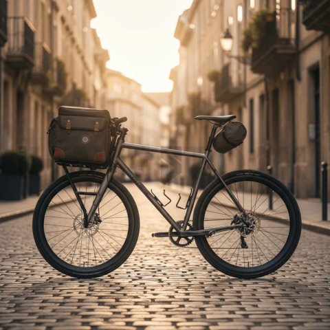 Bike With Delivery Bag Parked
