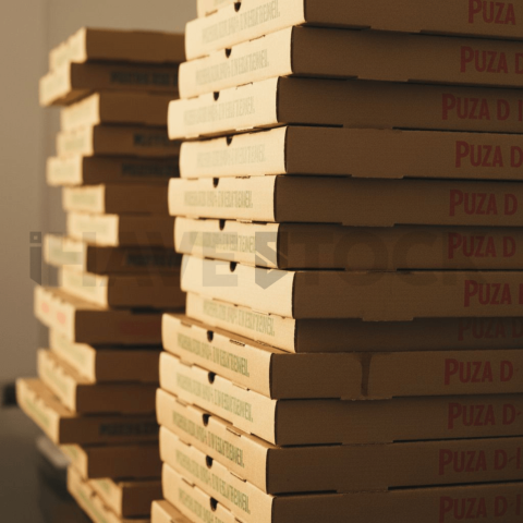 Empty Pizza Boxes Background
