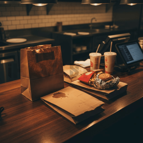 Restaurant Counter With Order