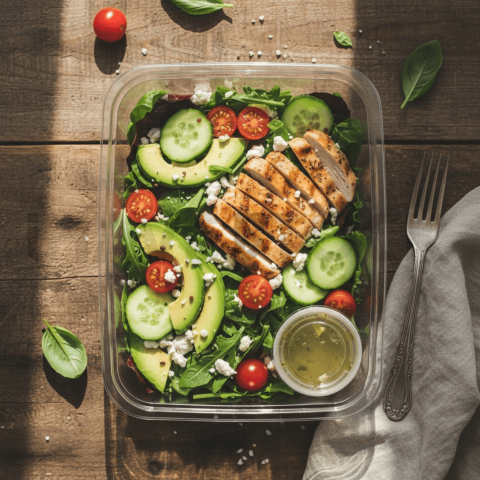 Salad Bowl In Plastic Containe