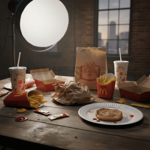 Table Setup With Fast Food Pac