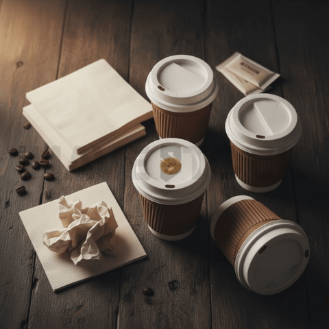 Takeaway Coffee Set With Napki