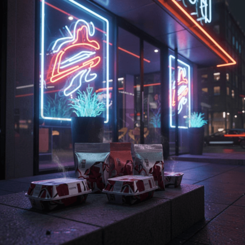 Takeaway Order Near Entrance