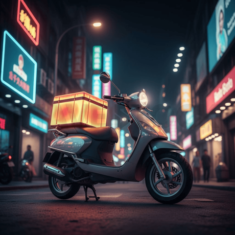 Thermal Box On Scooter Seat