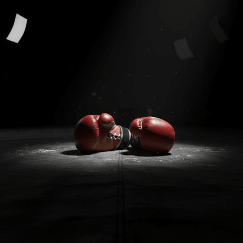 Boxing Gloves On Mat