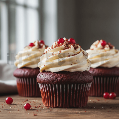 FOD D&SMT 0291 Red Velvet Cupcakes With Cream Cheese Frosting