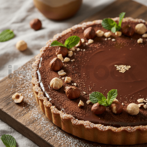 Hazelnut Praline Tart FOD D&SMT 0248