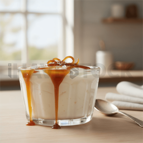 Milk Pudding With Caramel Sauce FOD D&SMT 0025