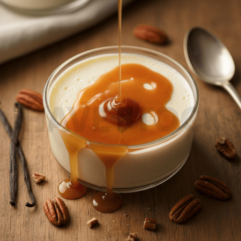 Milk Pudding With Caramel Sauce FOD D&SMT 0210