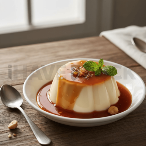 Milk Pudding With Caramel Sauce FOD D&SMT 0262