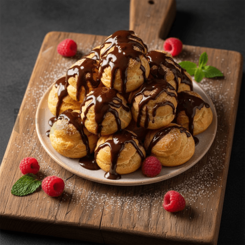 Profiteroles With Chocolate Sauce FOD D&SMT 0081