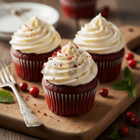 Red Velvet Cupcakes With Cream Cheese Frosting FOD D&SMT 0194