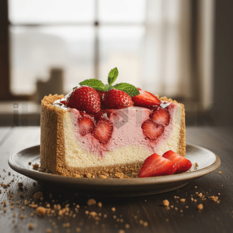 Strawberry Cheesecake With Graham Crust FOD D&SMT 0072