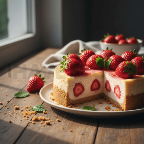 Strawberry Cheesecake With Graham Crust FOD D&SMT 0027