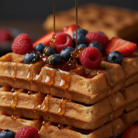 Waffles With Berries And Syrup FOD D&SMT 0007