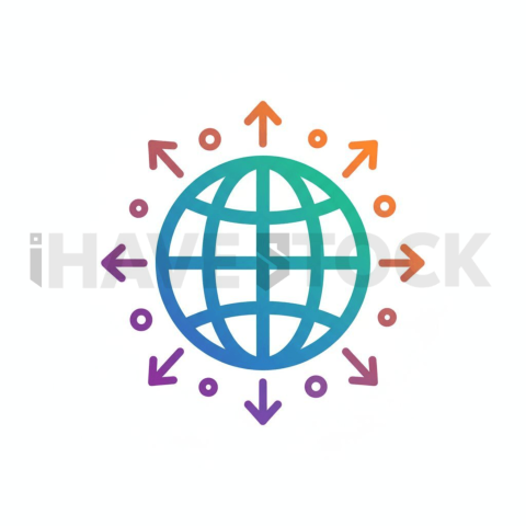 Global Business Icon Vector