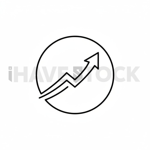 Arrow Trending Up Monoline Icon