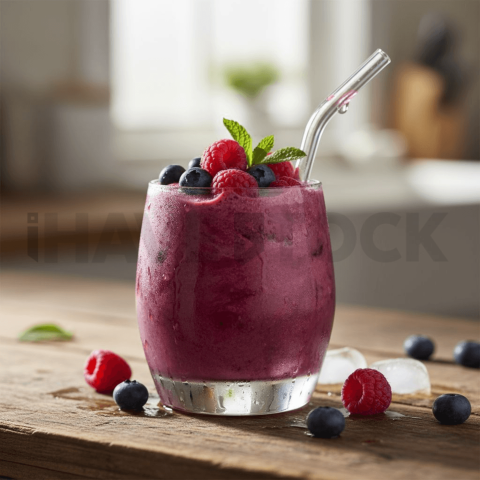 Berry Smoothie On Wooden Count FOD D&S 3899