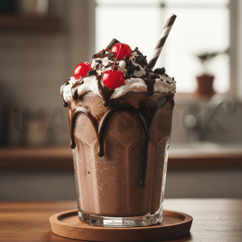 Chocolate Milkshake Glass Cup FOD D&S 3471