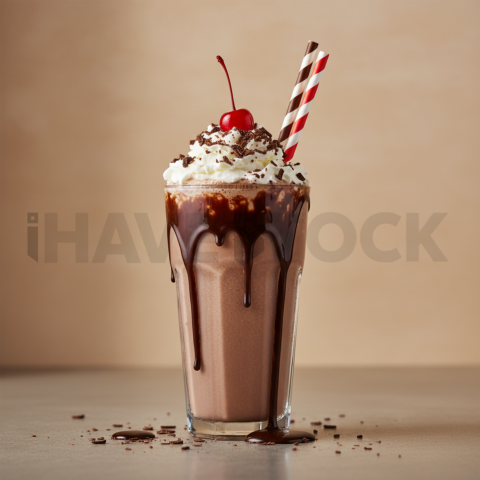 Chocolate Milkshake Glass Cup FOD D&S 3306