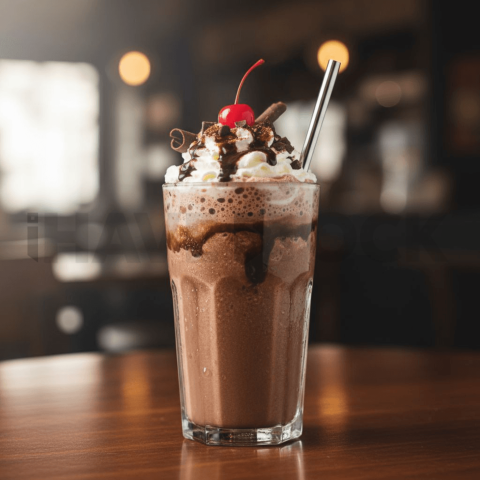 Chocolate Milkshake Glass Cup FOD D&S 3851