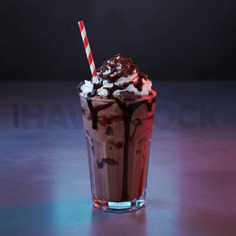 Chocolate Milkshake Glass Cup FOD D&S 3952