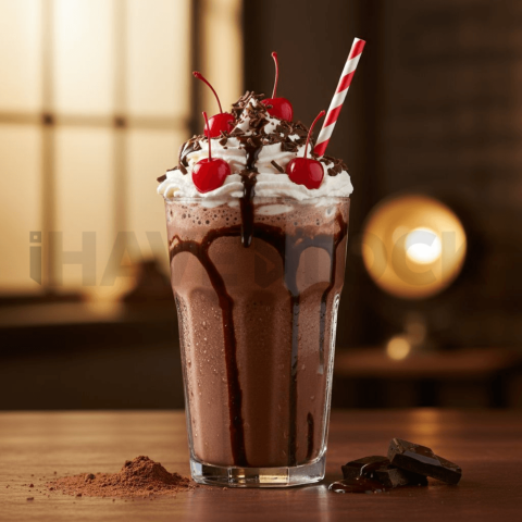 Chocolate Milkshake Glass Cup FOD D&S 3874